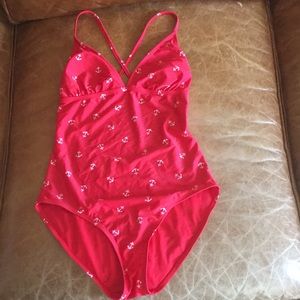 Red bathing suit